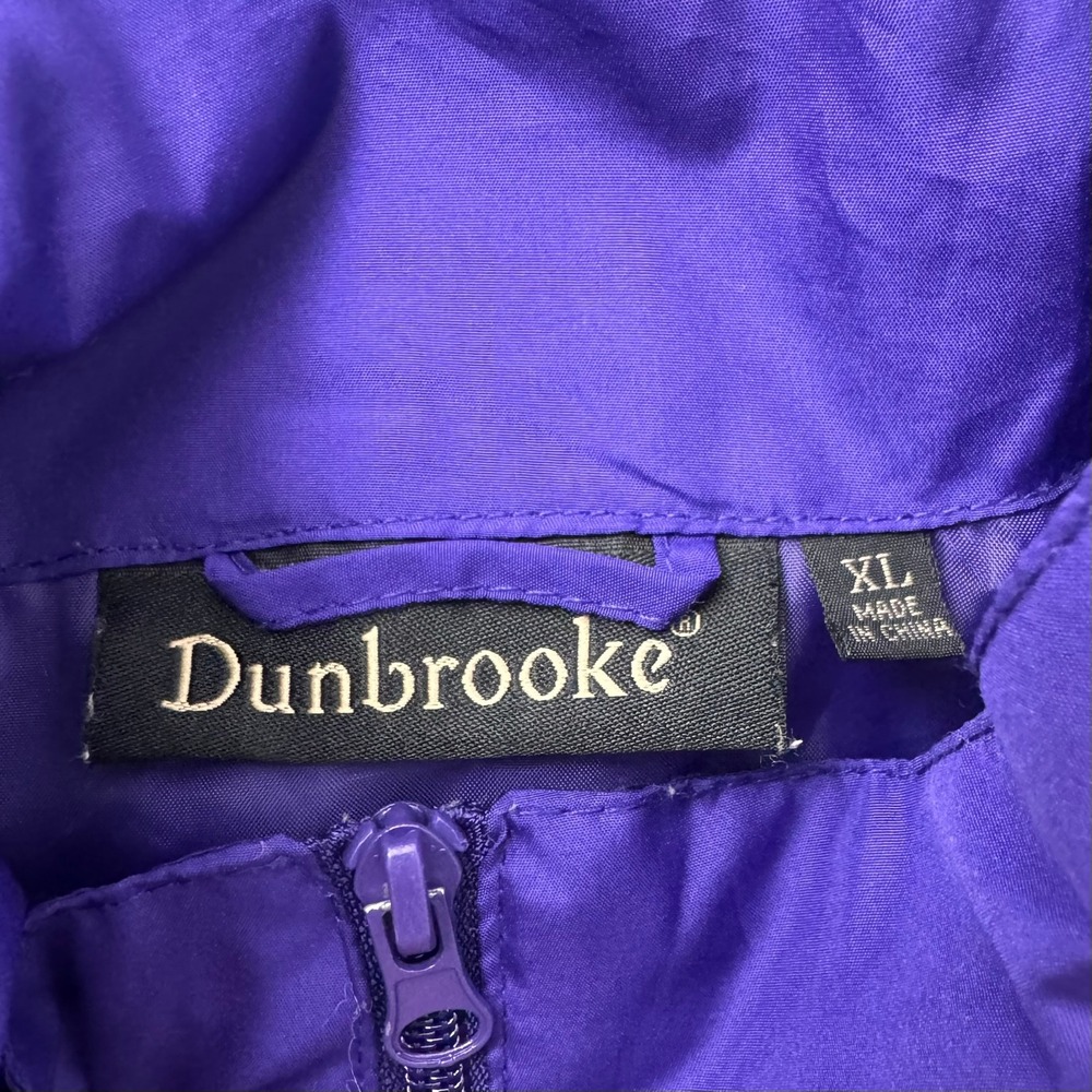 Vintage Minnesota Vikings Jacket XL Dunbrooke NFL Purple Windbreaker Zip Up 90s - Picture 5 of 11